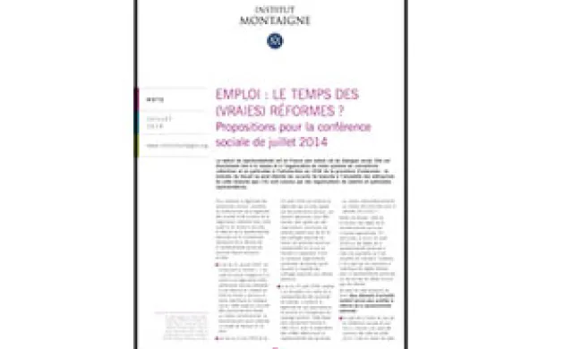Emploi : le temps des (vraies) réformes ?