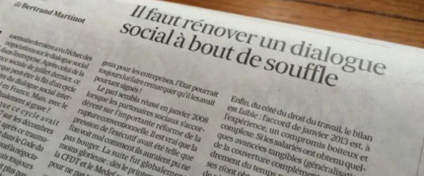 Il faut rénover un dialogue social à bout de souffle